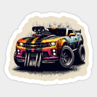 Cartoon chevy camaro Sticker